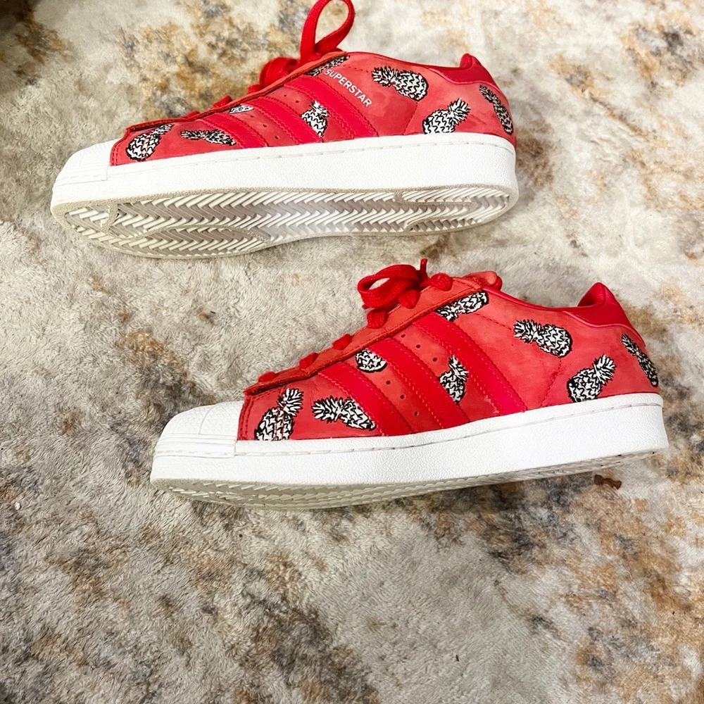 Farm Rio x Adidas Red Superstar Pineapple 6.5